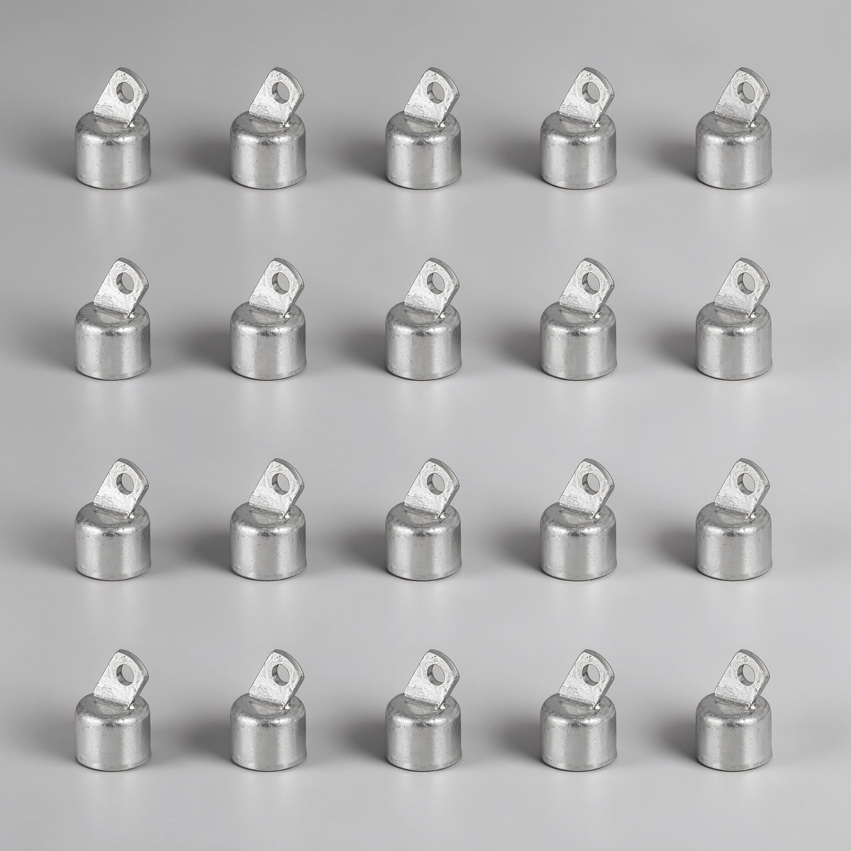 Terminal de Gradil Superior Galvanizado Prateado de 1-5/8", Tampa de Terminal de Gradil para Tubo com 1-5/8" de Diâmetro Externo, Múltiplas opções