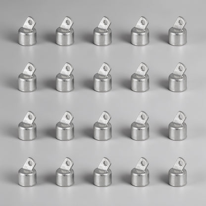 Terminal de Gradil Superior Galvanizado Prateado de 1-5/8", Tampa de Terminal de Gradil para Tubo com 1-5/8" de Diâmetro Externo, Múltiplas opções