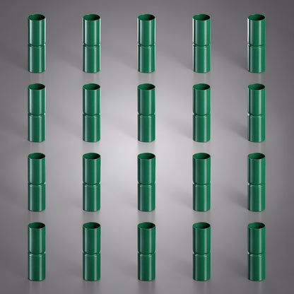 Luva para Travessa Superior Reforçada Verde de 1-5/8", Peças para Cerca de Alambrado, Várias Opções