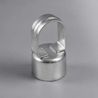 Tapa para poste de riel superior de eslabones de cadena galvanizada plateada, uso para poste de 1-7/8" de diámetro exterior y riel superior de 1-5/8", múltiples opciones