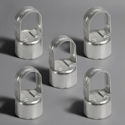 Tapa para poste de riel superior de eslabones de cadena galvanizada plateada, uso para poste de 1-7/8" de diámetro exterior y riel superior de 1-5/8", múltiples opciones