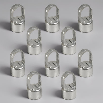 Tapa para poste de riel superior de eslabones de cadena galvanizada plateada, uso para poste de 1-7/8" de diámetro exterior y riel superior de 1-5/8", múltiples opciones