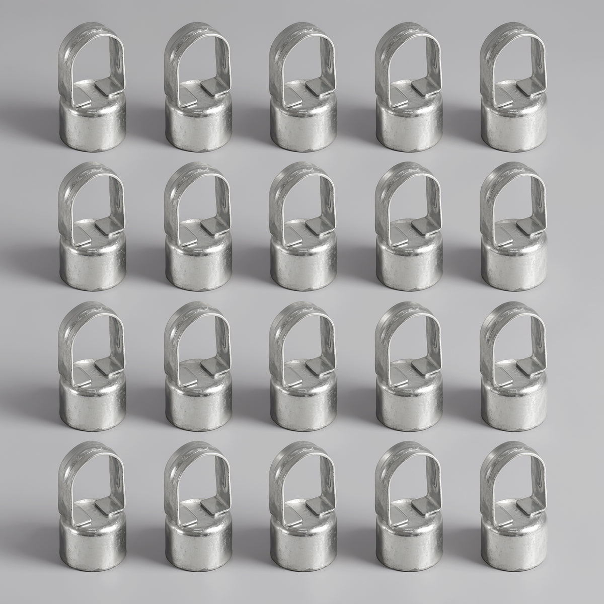 Tapa para poste de riel superior de eslabones de cadena galvanizada plateada, uso para poste de 1-7/8" de diámetro exterior y riel superior de 1-5/8", múltiples opciones