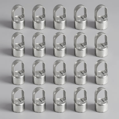 Tapa para poste de riel superior de eslabones de cadena galvanizada plateada, uso para poste de 1-7/8" de diámetro exterior y riel superior de 1-5/8", múltiples opciones