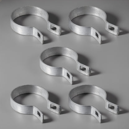 Silver Galvanized Brace Band for 2-3/8" Outside Diameter Post with Bolt & Nut, Multi-options