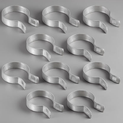 Silver Galvanized Brace Band for 2-3/8" Outside Diameter Post with Bolt & Nut, Multi-options