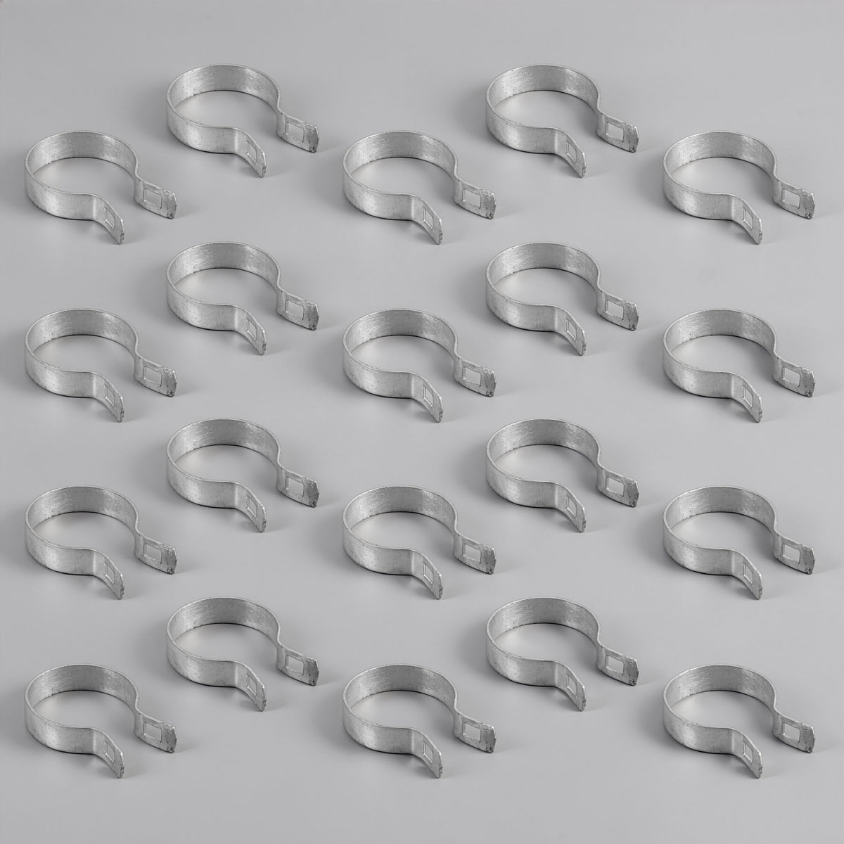 Silver Galvanized Brace Band for 2-3/8" Outside Diameter Post with Bolt & Nut, Multi-options