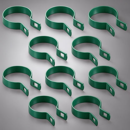 Green Galvanized Brace Band for 2-3/8" Outside Diameter Post with Bolt & Nut, Multi-options