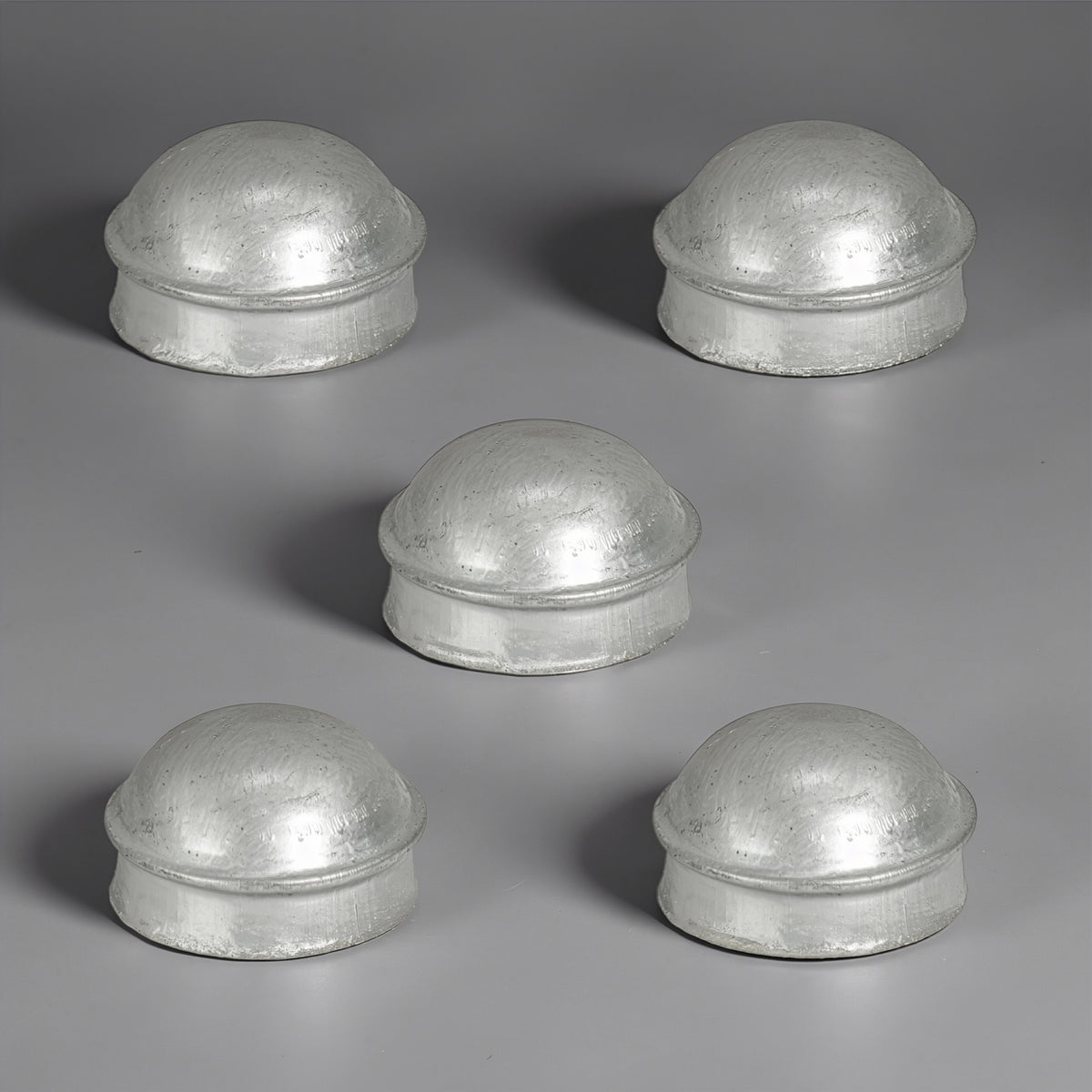 Silver 2-3/8" Round Dome External Post Cap, Terminal Post Cap for 2-3/8" Outside Diameter Pipe, Multi-options