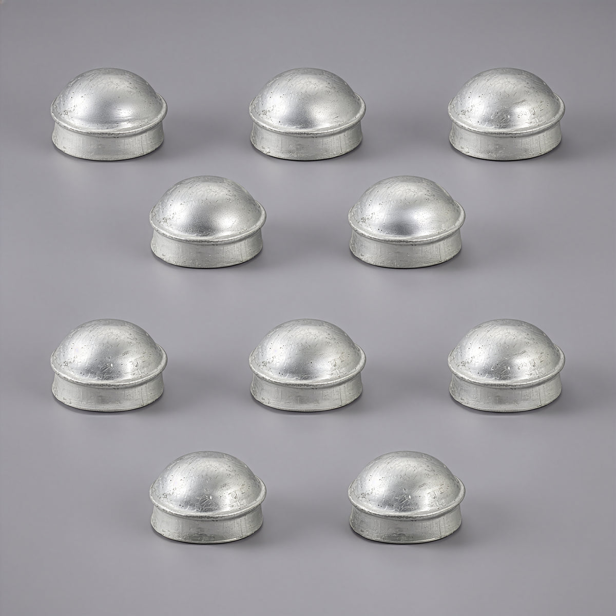 Silver 2-3/8" Round Dome External Post Cap, Terminal Post Cap for 2-3/8" Outside Diameter Pipe, Multi-options