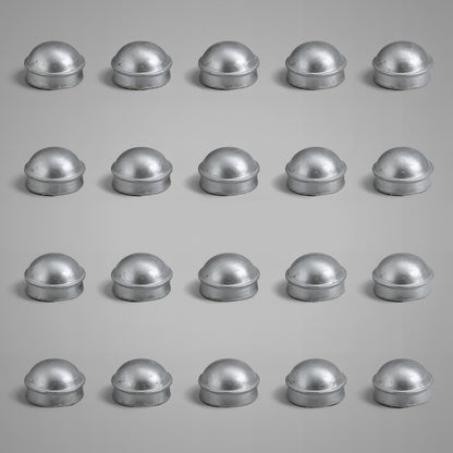 Silver 2-3/8" Round Dome External Post Cap, Terminal Post Cap for 2-3/8" Outside Diameter Pipe, Multi-options