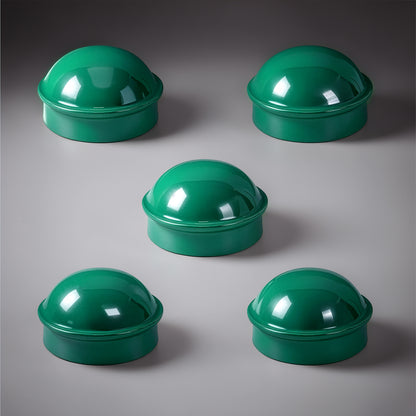 Green 2-3/8" Round Dome External Post Cap, Terminal Post Cap for 2-3/8" Outside Diameter Pipe, Multi-options