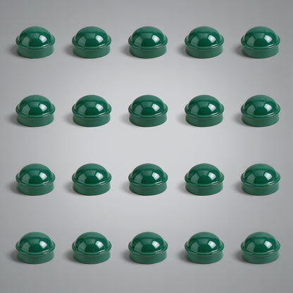 Green 2-3/8" Round Dome External Post Cap, Terminal Post Cap for 2-3/8" Outside Diameter Pipe, Multi-options