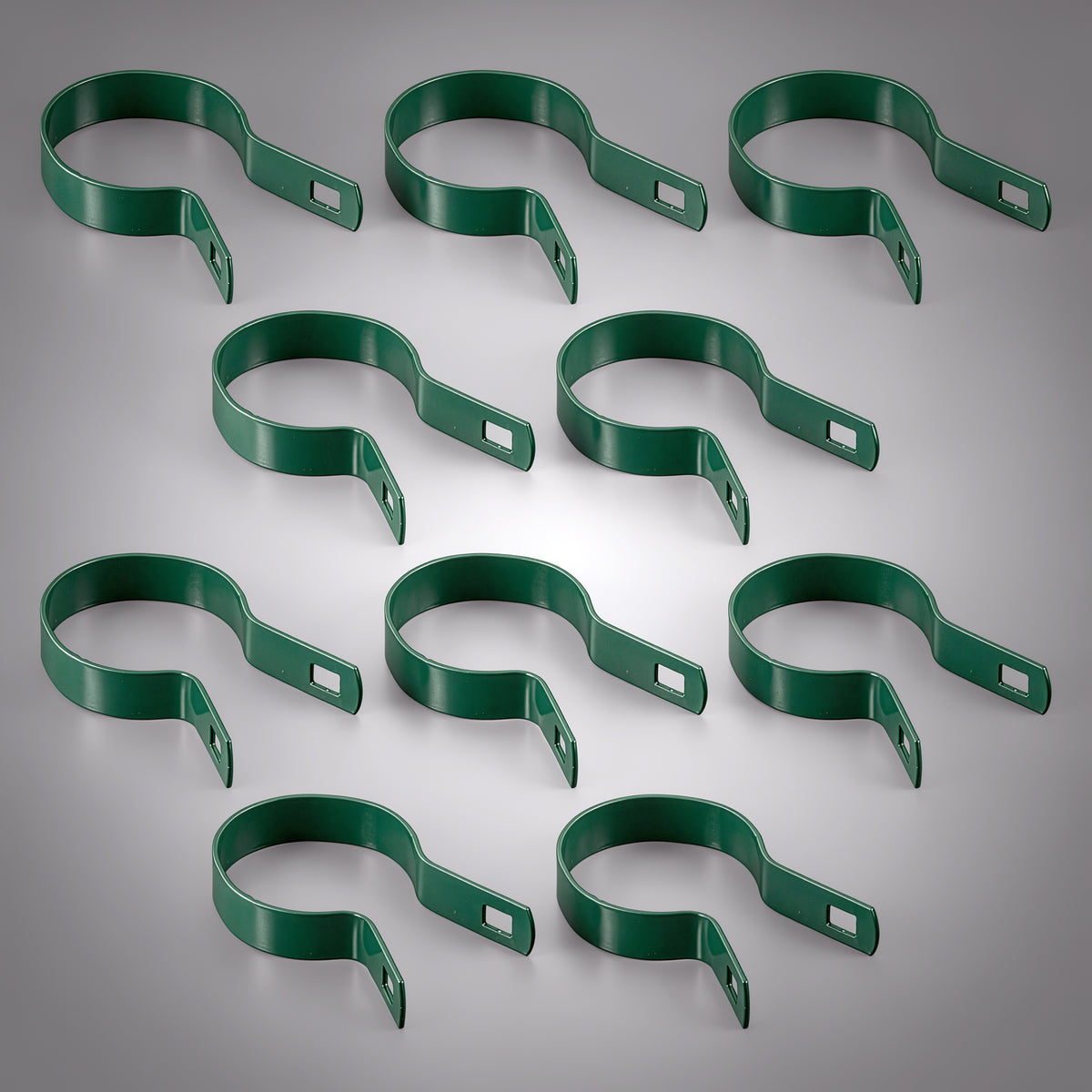 Green Galvanized Tension Band for 2-3/8" Outside Diameter Post with Bolt & Nut, Multi-options