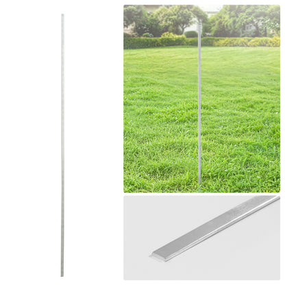 Barra de tensión de acero galvanizado plateado de 4/5/6 pies, barra plana de 48/60/72 pulgadas para piezas de cerca de malla ciclónica de 4'/5'/6', múltiples opciones
