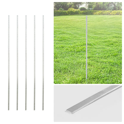 Barra de tensión de acero galvanizado plateado de 4/5/6 pies, barra plana de 48/60/72 pulgadas para piezas de cerca de malla ciclónica de 4'/5'/6', múltiples opciones