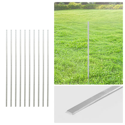Barra de tensión de acero galvanizado plateado de 4/5/6 pies, barra plana de 48/60/72 pulgadas para piezas de cerca de malla ciclónica de 4'/5'/6', múltiples opciones