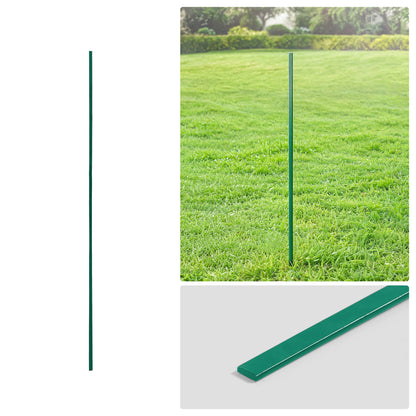 Barra tensora galvanizada verde de 4/5/6 pies, barra plana de 48/60/72 pulgadas para piezas de cerca de malla ciclónica de 4'/5'/6', múltiples opciones