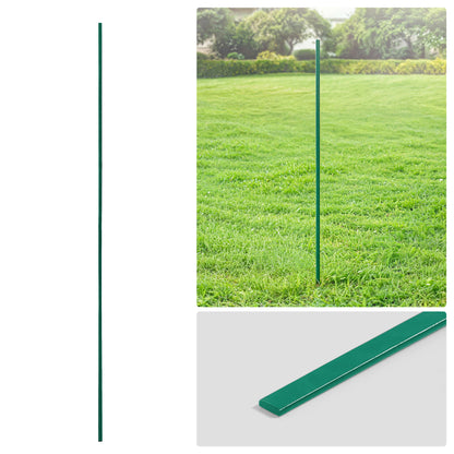 Barra tensora galvanizada verde de 4/5/6 pies, barra plana de 48/60/72 pulgadas para piezas de cerca de malla ciclónica de 4'/5'/6', múltiples opciones