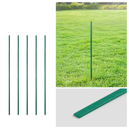 Barra tensora galvanizada verde de 4/5/6 pies, barra plana de 48/60/72 pulgadas para piezas de cerca de malla ciclónica de 4'/5'/6', múltiples opciones
