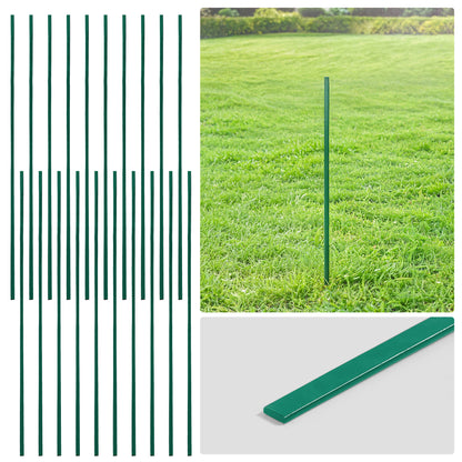 Barra tensora galvanizada verde de 4/5/6 pies, barra plana de 48/60/72 pulgadas para piezas de cerca de malla ciclónica de 4'/5'/6', múltiples opciones