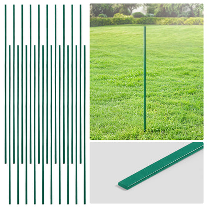 Barra tensora galvanizada verde de 4/5/6 pies, barra plana de 48/60/72 pulgadas para piezas de cerca de malla ciclónica de 4'/5'/6', múltiples opciones