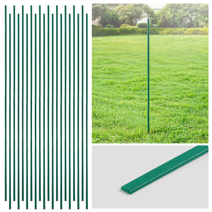 Barra tensora galvanizada verde de 4/5/6 pies, barra plana de 48/60/72 pulgadas para piezas de cerca de malla ciclónica de 4'/5'/6', múltiples opciones