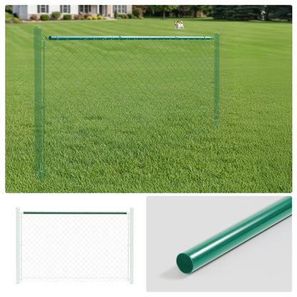 Riel Superior para Cercas de 10 PIES de Diámetro 1-5/8", Tubería Galvanizada con Recubrimiento de Polvo Verde para Cercas de Malla Ciclónica, Múltiples Opciones