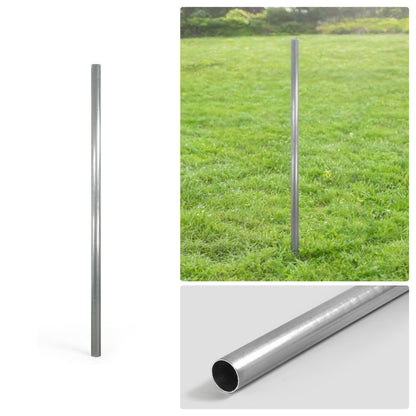 6/7/8 FT Galvanized Chain Link Fence Line Round Post, Line Post with 1-7/8” Outside Diameter, Multi-options