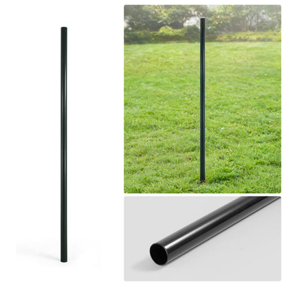 Poste de linha para cerca de tela preta de 6/7/8 pés, poste de linha com 1-7/8” de diâmetro externo, múltiplas opções