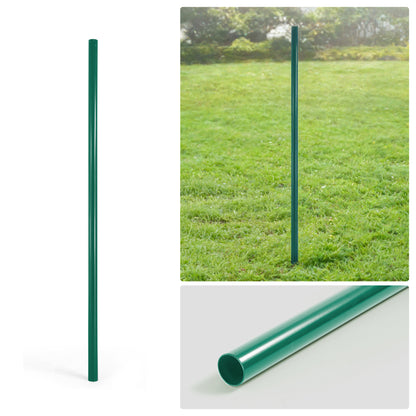 Poste redondo de línea de cerco de malla eslabonada verde de 6/7/8 pies, Poste de línea con 1-7/8" de diámetro exterior, Múltiples opciones
