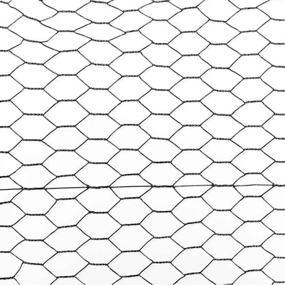 20 Gauge Black Vinyl Coated Poultry Hex Netting with 1 inch Mesh