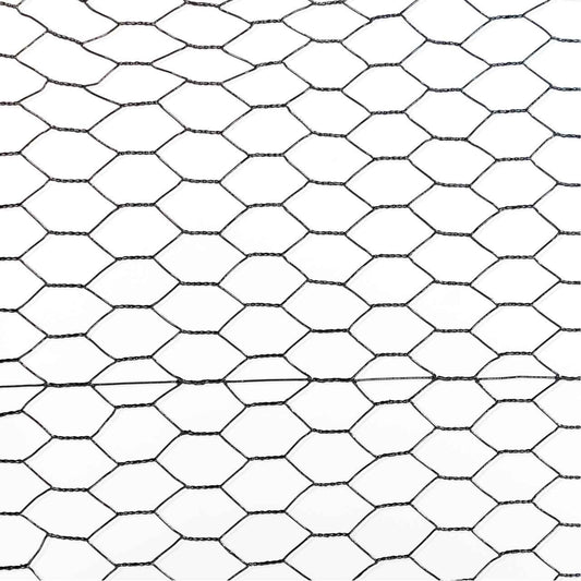 20 Gauge Black Vinyl Coated Poultry Hex Netting with 1 inch Mesh