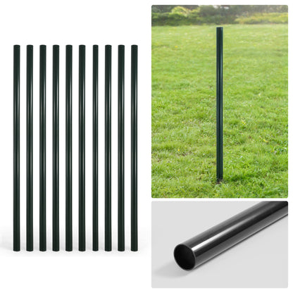 6/7/8 FT Black Chain Link Fence Terminal Post, Terminal Post with 2-3/8” Outside Diameter, Multi-options