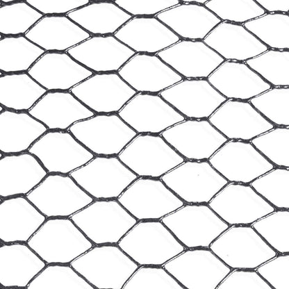 19 Gauge Black Vinyl Coated Hot Dip Galvanized Hex / Poultry Netting Mesh 3/4"