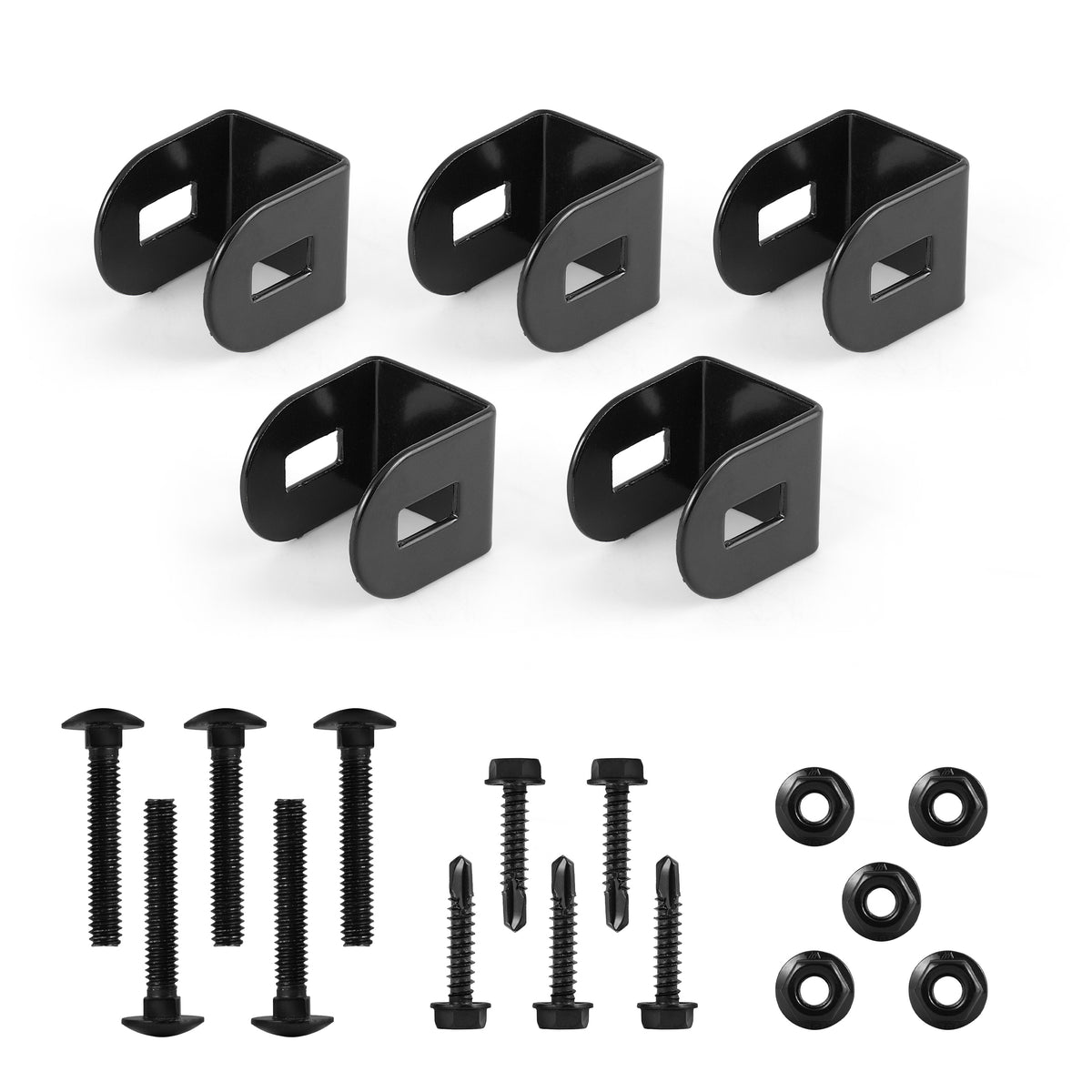 Heavy Duty Steel Metal Post to Panel Connector for Garden Fence, Multiple Options