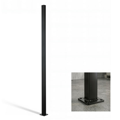 16 Gauge Metal Fence Post with Flange, Decorative Garden Flange Post, Multiple Options