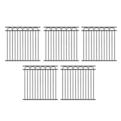 5FT Height X 5FT Width Heavy Duty Arc Fence Barrier Panel, Multiple Options