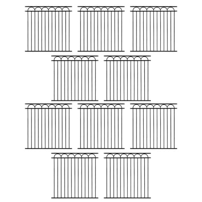 5FT Height X 5FT Width Heavy Duty Arc Fence Barrier Panel, Multiple Options