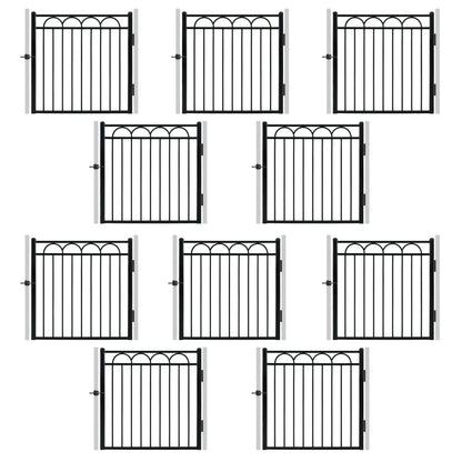 4FT Height X 4FT Width Heavy Duty Arc Decorative Fence Gate with Lock Attachment, Multiple Options
