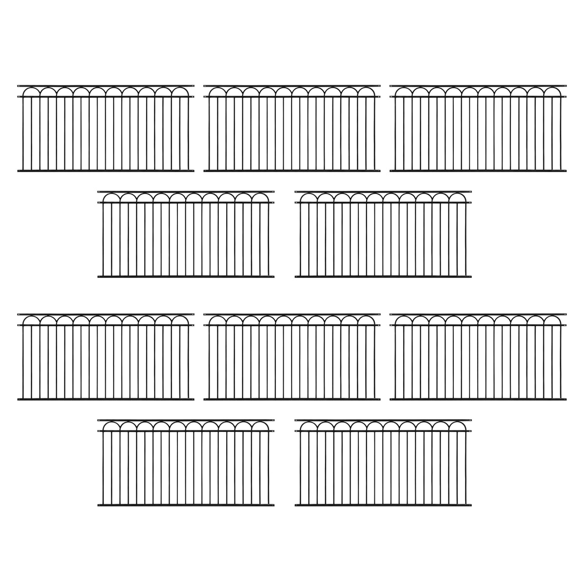 4FT Height X 8FT Width Heavy Duty Arc Fence Barrier Panel, Multiple Options
