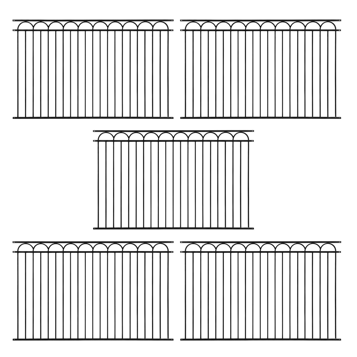 5FT Height X 8FT Width Heavy Duty Arc Fence Barrier Panel, Multiple Options