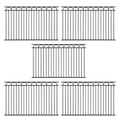 5FT Height X 8FT Width Heavy Duty Arc Fence Barrier Panel, Multiple Options