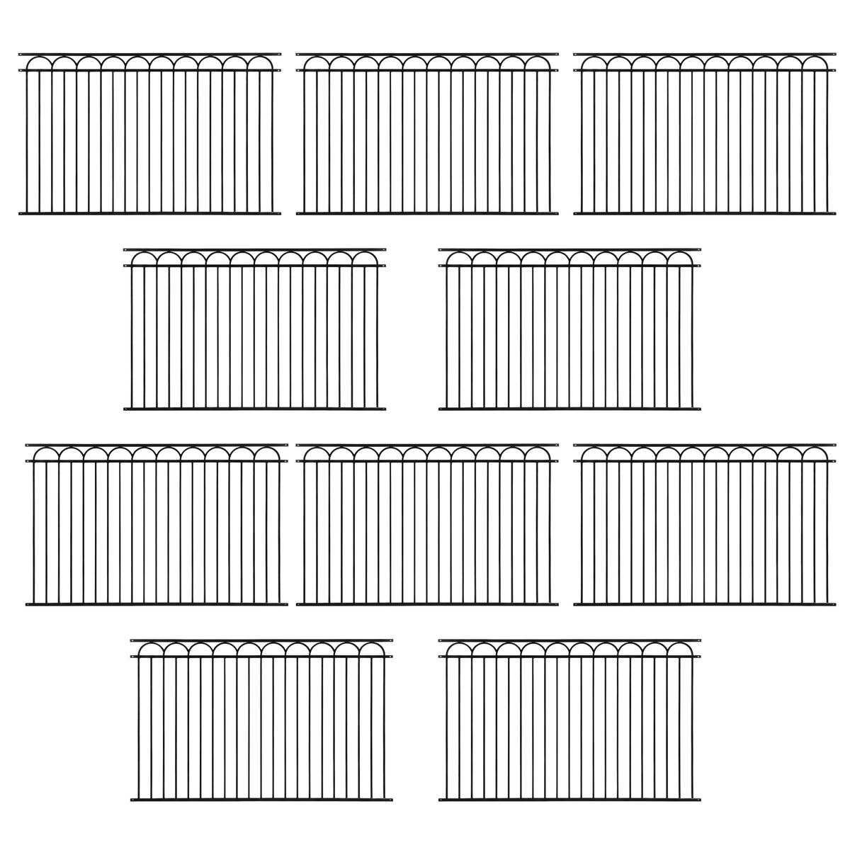 5FT Height X 8FT Width Heavy Duty Arc Fence Barrier Panel, Multiple Options