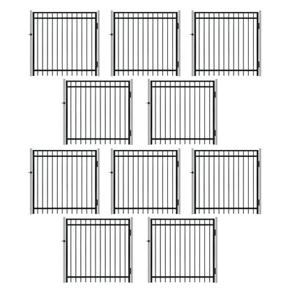 5FT Height X 5FT Width Heavy Duty Flat Top Fence Gate with Lock Attachment, Multiple Options