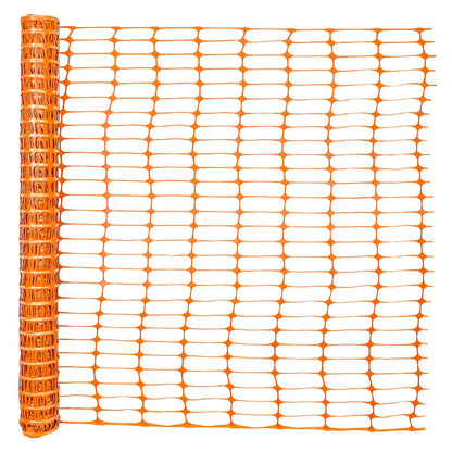 4 ft. x 100 ft. Orange Plastic Fencing Roll for Construction Fencing, Pet Fencing and Event Fencing, 4 cm x 10 cm Mesh