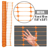 4 ft. x 100 ft. Orange Plastic Fencing Roll for Construction Fencing, Pet Fencing and Event Fencing, 4 cm x 10 cm Mesh