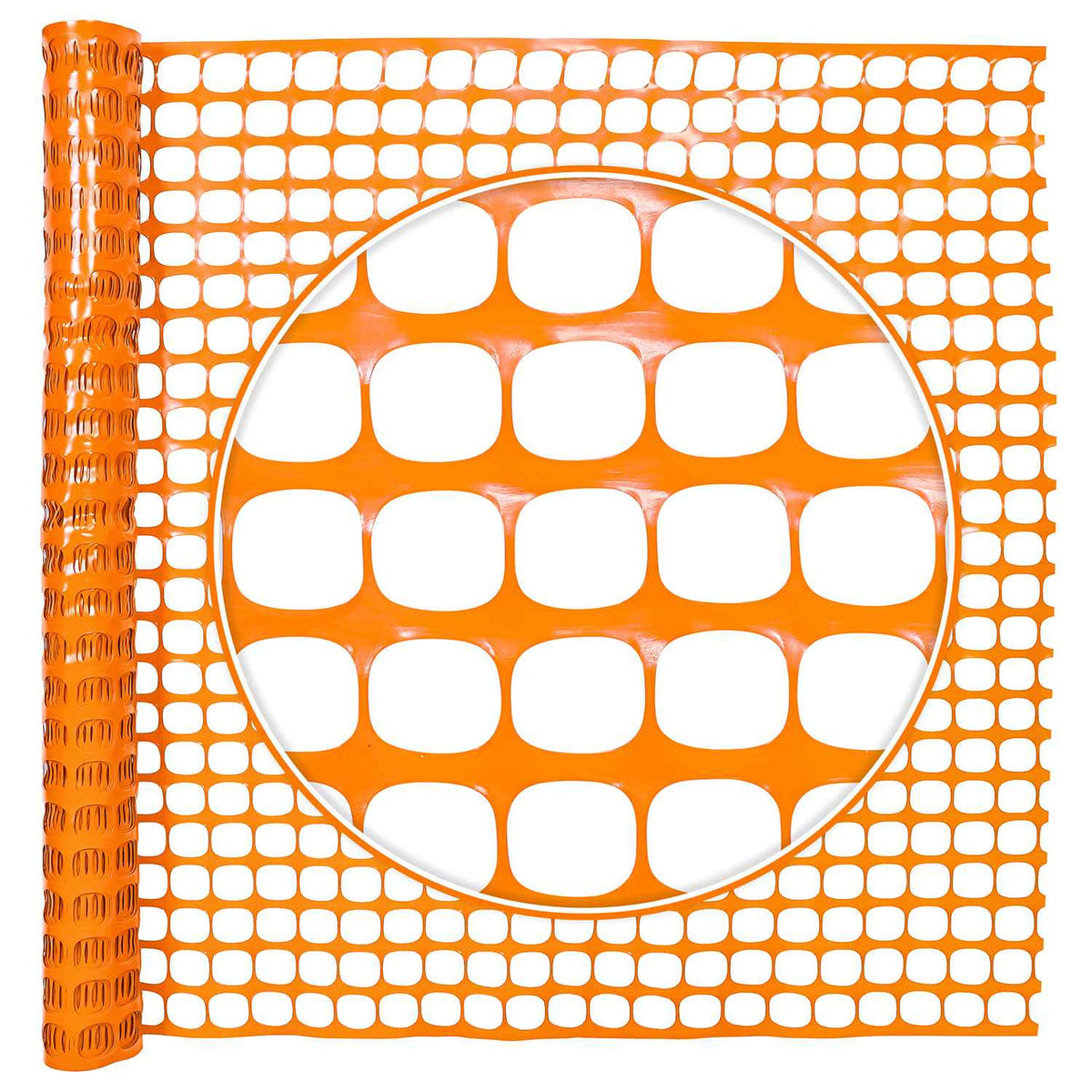 4 ft. x 100 ft. Outdoor Snow Fence, Temporary Garden Netting for Poultry, Rabbits, Chicken & Dogs, Opening Mesh Size 1.6" x 1.6" (Orange)
