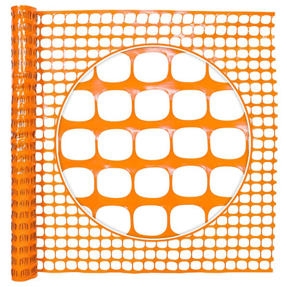4 ft. x 100 ft. Outdoor Snow Fence, Temporary Garden Netting for Poultry, Rabbits, Chicken & Dogs, Opening Mesh Size 1.6" x 1.6" (Orange)