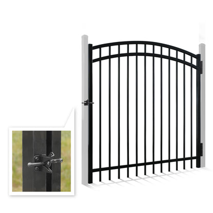Puerta Decorativa de Valla Arqueada de Uso Pesado de 5 PIES de Alto x 5 PIES de Ancho con Accesorio de Cerradura, Múltiples Opciones